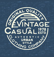 casual vintage stamp for denim t shirt vector image vector image