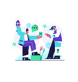 doctor recommends medications to patient vector image vector image