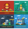 garbage removal 2x2 design concept vector image