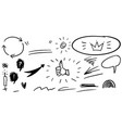 hand drawn set curly swishes swashes swoops vector image