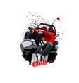 off-road atv buggy logo club vector image