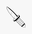 vintage camp knife old school flash tattoo design vector image vector image