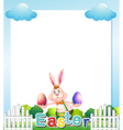 an easter sunday empty card template vector image