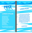 blue price text with long shadow on snowy vector image vector image