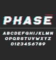 decorative futuristic font design alphabet vector image