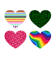 hearts icon set vector image vector image