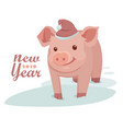 pig is a symbol of the 2019 new year greeting vector image vector image