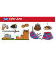 scotland travel destination promotional banner vector image vector image