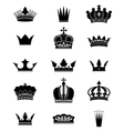 set of 15 crowns vector image