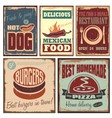 vintage style tin signs and retro posters vector image vector image
