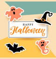 halloween handwritten lettering vector image vector image