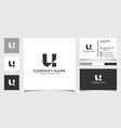initial letter u monogram logo design vector image