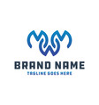 monogram logo letter mw vector image vector image