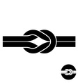 knot black symbol two wire with loops logo vector image vector image