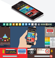 ui flat design web elements vector image vector image