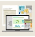account payable accounting software money vector image