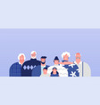 big happy family people character set isolated vector image
