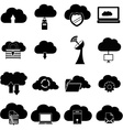 cloud computing icons set vector image
