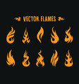 fire icons vector image