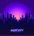 futuristic synth wave 80s vector image