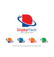 letter d logo template design vector image
