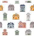 seamless pattern with country houses vector image vector image
