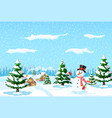 suburban house covered snow vector image