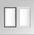realistic vertical frames white and black color vector image vector image