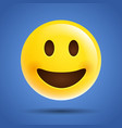 simple emoticon emoji smile laugh face icon vector image vector image