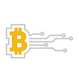 bitcoin coin virtual money cryptocurrency payment vector image