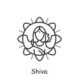 lord shiva line iconeditable vector image