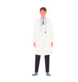 male doctor with stethoscope vector image