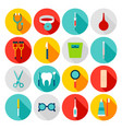 medical tools flat icons vector image