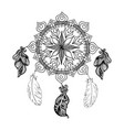 dreams catcher mandala boho style vector image