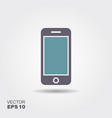 mobile icon in flat style isolated on grey vector image