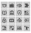 black higher education icons vector image