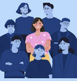 leader in crowd vector image vector image