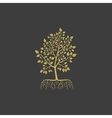 tree with roots logo element vector image