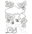 baby animals coloring book vector image vector image