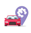 car vehicle workshop repair service location map vector image vector image