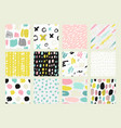 collections of colorful seamless pattern vector image