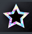 holographic star vector image