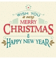 merry christmas and new year greeting card vector image