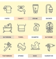set of line icons in the flat style vector image