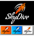 skydive wings logo vector image