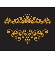 elegant luxury vintage gold floral border vector image