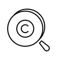 monochrome search icon linear vector image