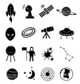 space icons set vector image