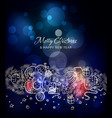 for merry christmas and happy new vector image vector image