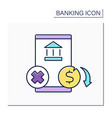 insufficient funds color icon vector image